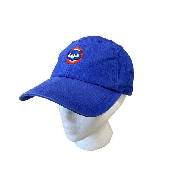 American Needle-Chicago Cubs MLB Hat/Cap Blue With Bear Logo Snap & Strap EUC! - Picture 1 of 11